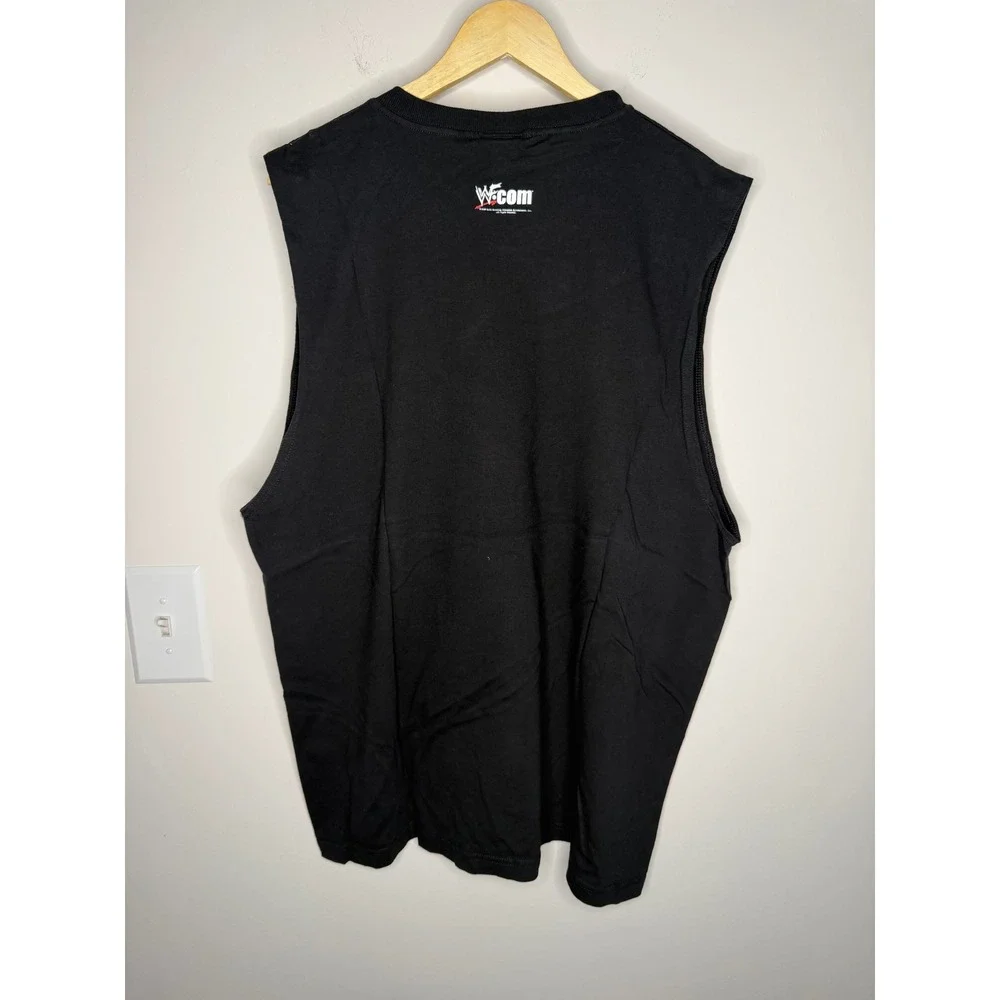 Vintage WWF Triple H HHH Muscle Shirt Black Sleeveless Tee Mens 2XL Attitude Era